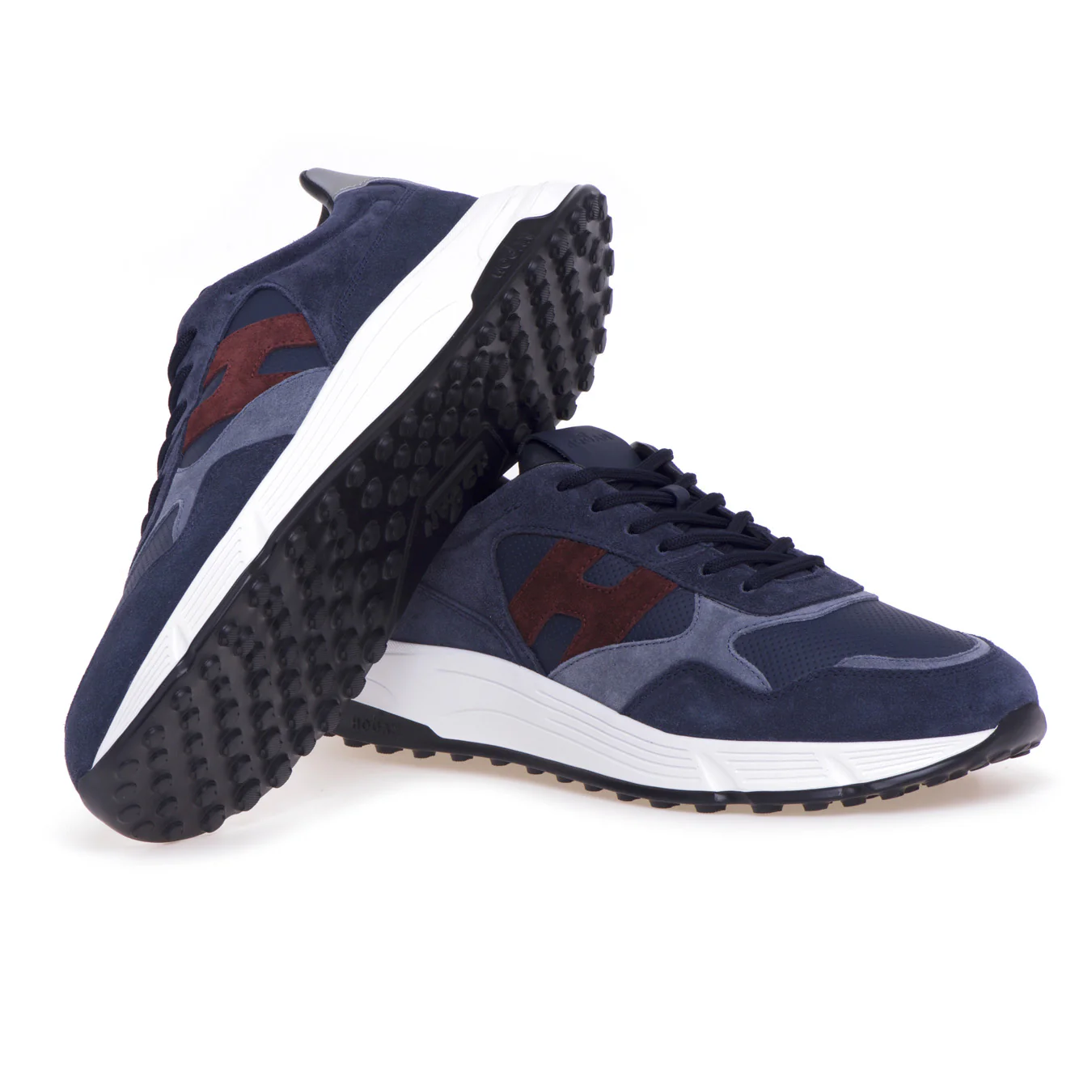 SCARPE SNEAKERS UOMO HOGAN HYPERLIGHT HXM5630ER90S9D914K PELLE BLU ORIGINALE PE