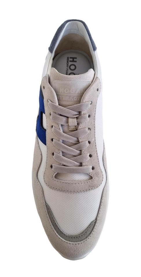 SCARPE SNEAKERS UOMO HOGAN INTERACTIVE HXM3710EG301V20JJ4 PELLE BIANCO ORIGINALE