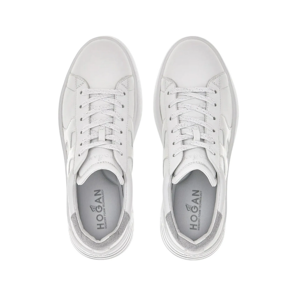 SCARPE SNEAKERS DONNA HOGAN REBEL H564 HXW5640DN61QYQ0351 PELLE BIANCO ORIGINALE