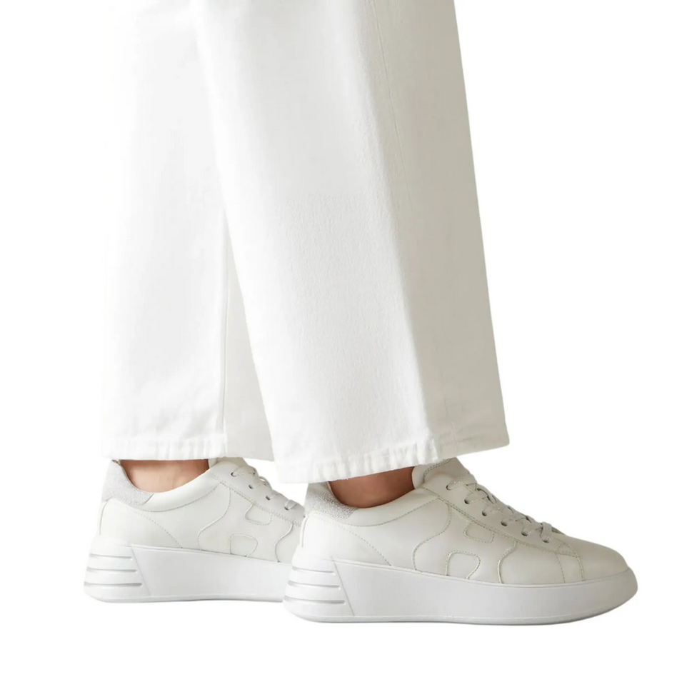 SCARPE SNEAKERS DONNA HOGAN REBEL H564 HXW5640DN61QYQ0351 PELLE BIANCO ORIGINALE