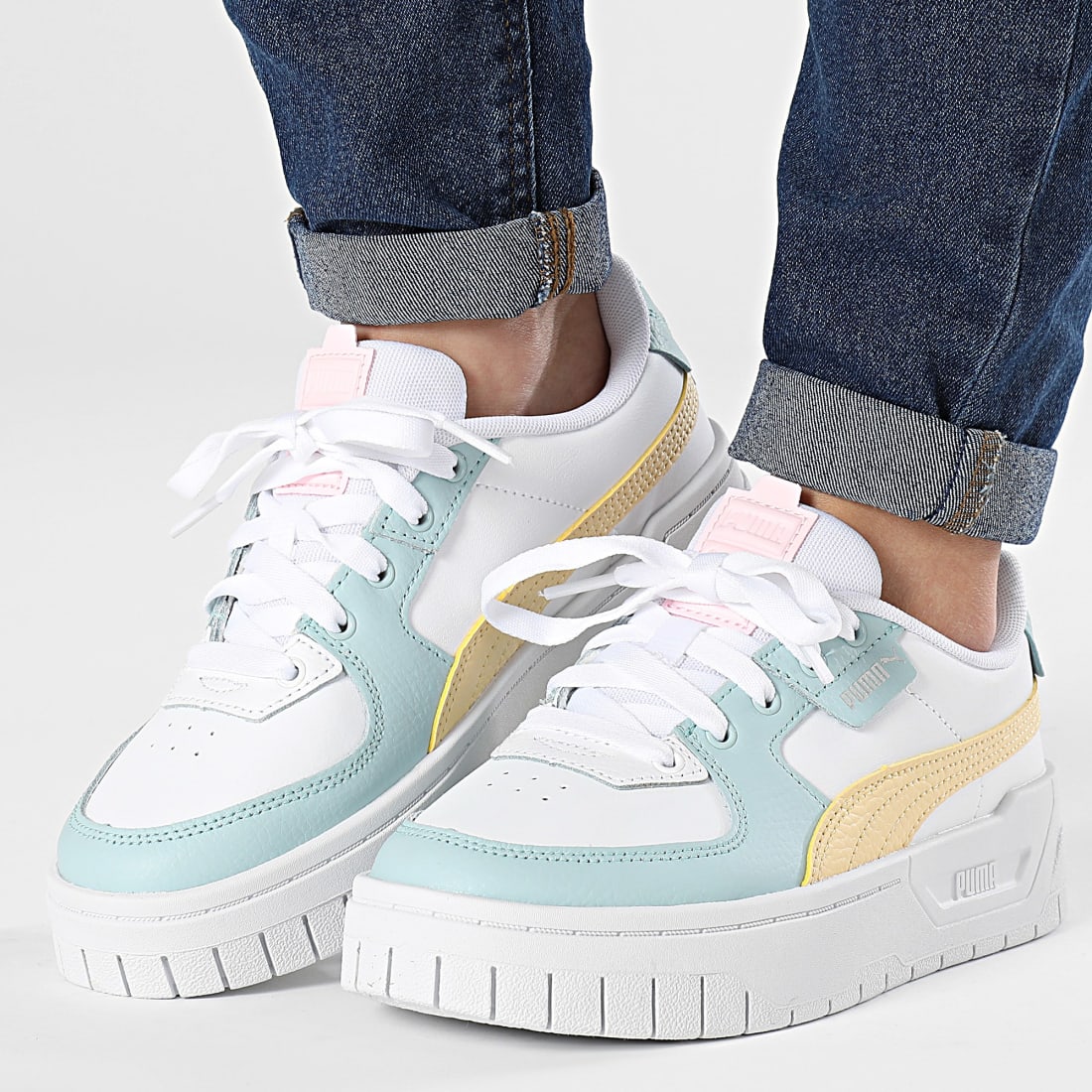 SCARPE SNEAKERS DONNA PUMA CALI DREAM PASTEL 393359 12 BIANCO ORIGINALE PE 2025