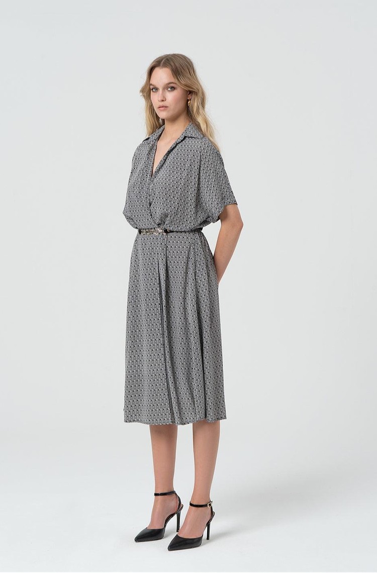 ABITO VESTITO LUNGO DONNA FRACOMINA FR25SD2012W41309 NERO ORIGINALE PE 2025