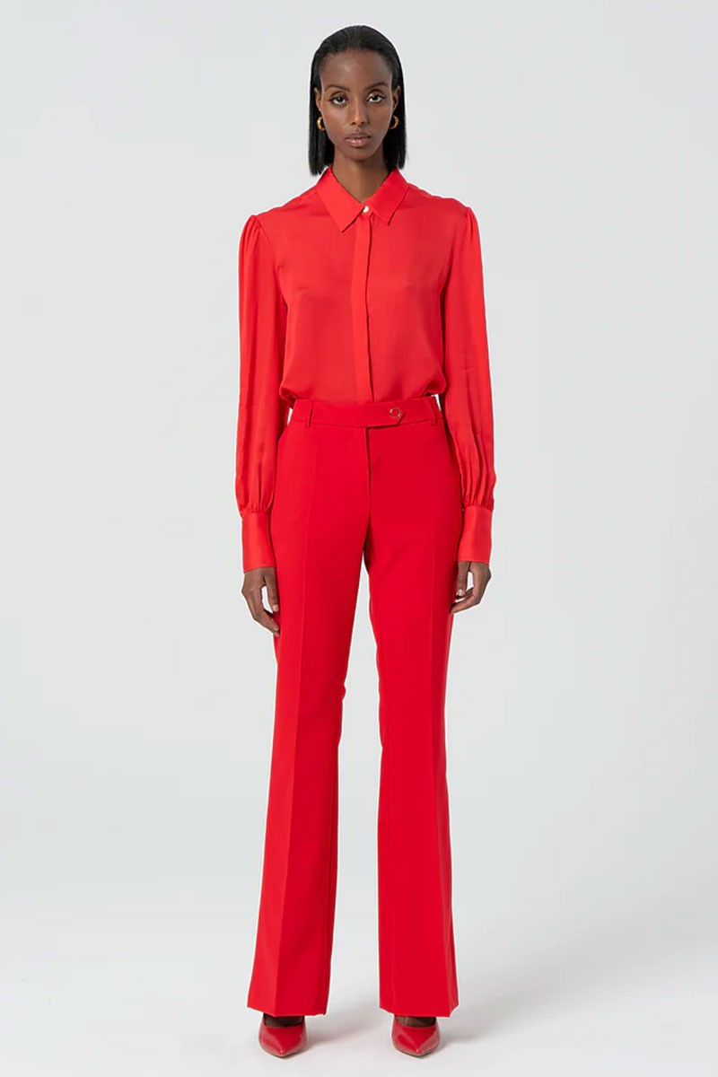 PANTALONE PANTALONI DONNA FRACOMINA FR25SVA004W42901 ROSSO ORIGINALE PE 2025