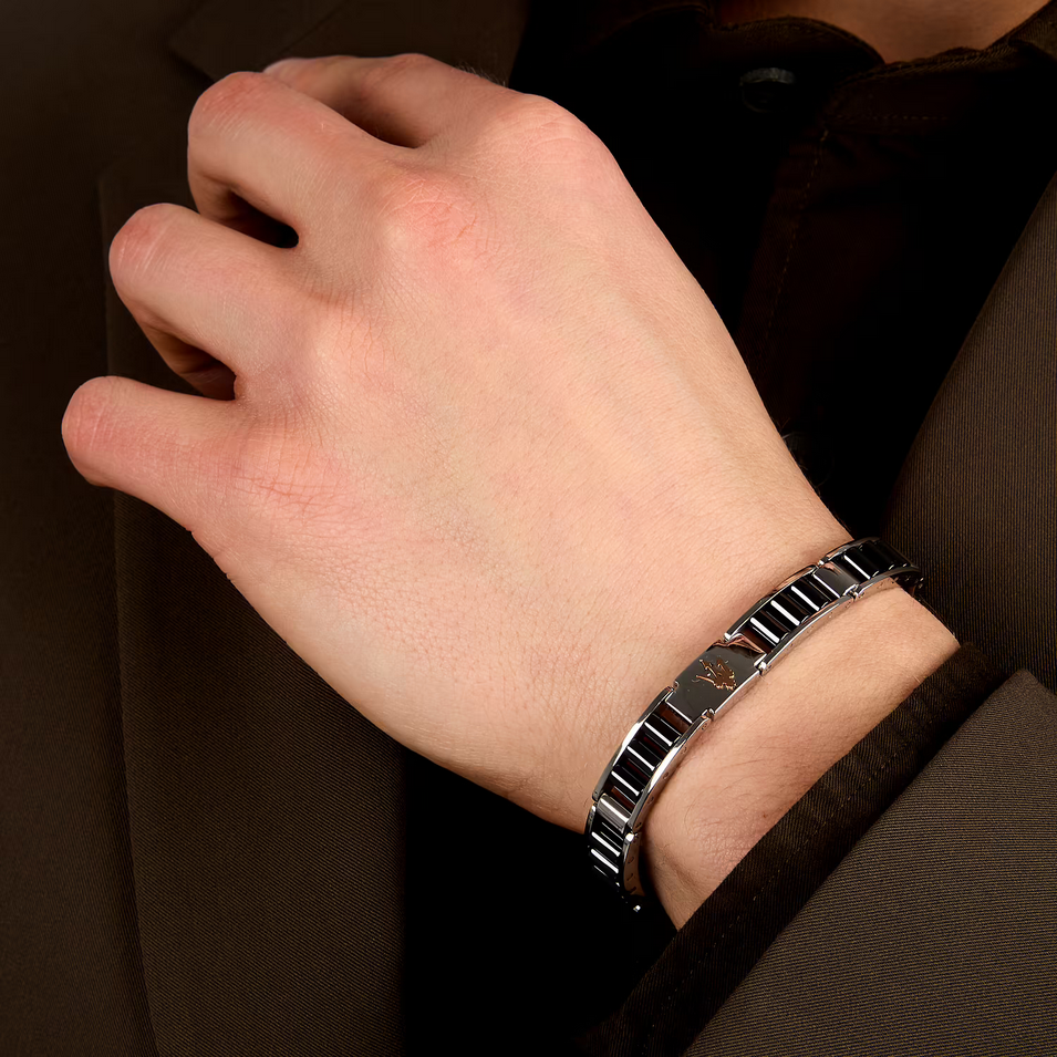 BRACCIALE BRACCIALI UOMO MASERATI JM225ATZ53 CERAMIC 18 ACCIAIO ORIGINAL PE 2025