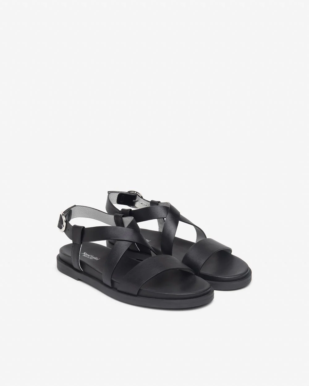 SCARPE SANDALO SANDALI DONNA NERO GIARDINI E513490D PEL