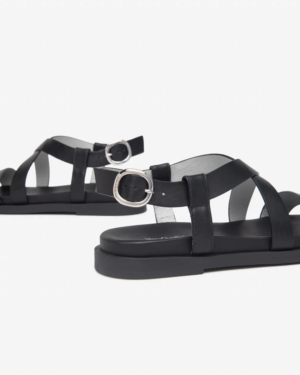 SCARPE SANDALO SANDALI DONNA NERO GIARDINI E513490D PELLE 100 NERO ORIGINAL 2025