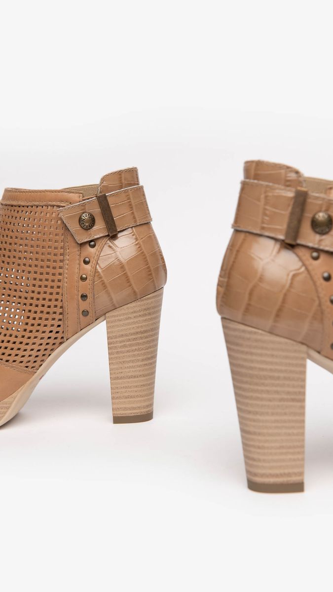 SCARPE TRONCHETTO DONNA NERO GIARDINI E217860D PELLE 400 CUOIO ORIGINALE PE