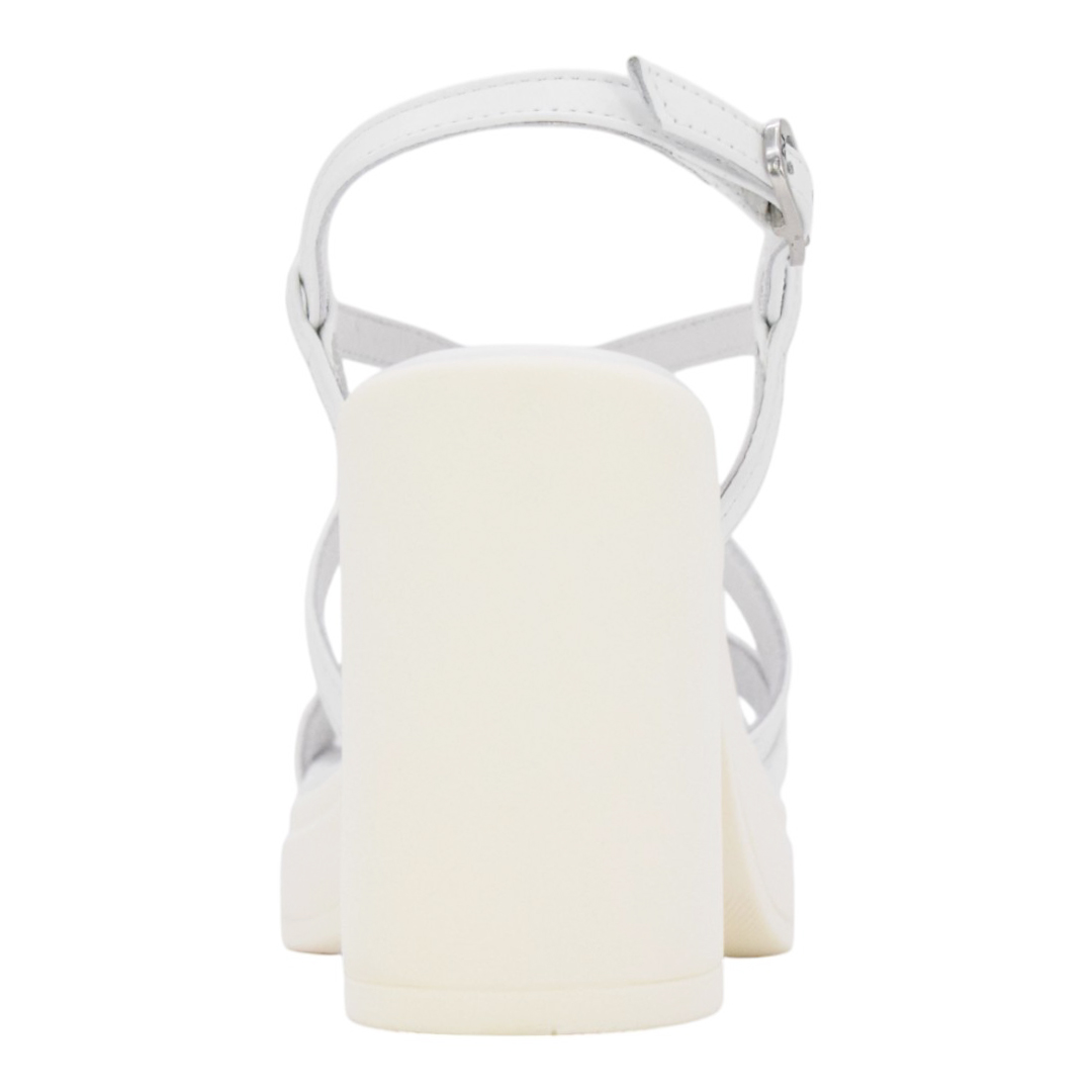 SCARPE SANDALO DONNA NERO GIARDINI E513662D PELLE 707 BIANCO ORIGINALE PE 2025