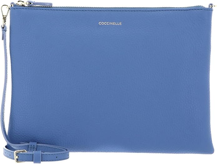 BORSA BORSE DONNA COCCINELLE CROSSBODY E5 MMA 55 F4 01 PELLE AZZURRO ORIGINA2025