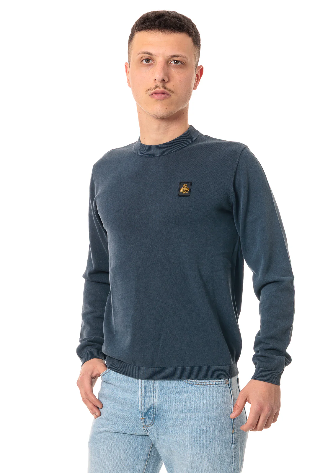 MAGLIA MAGLIE UOMO REFRIGIWEAR OMAR MA0014 M35800 COTONE BLU ORIGINALE PE 2025