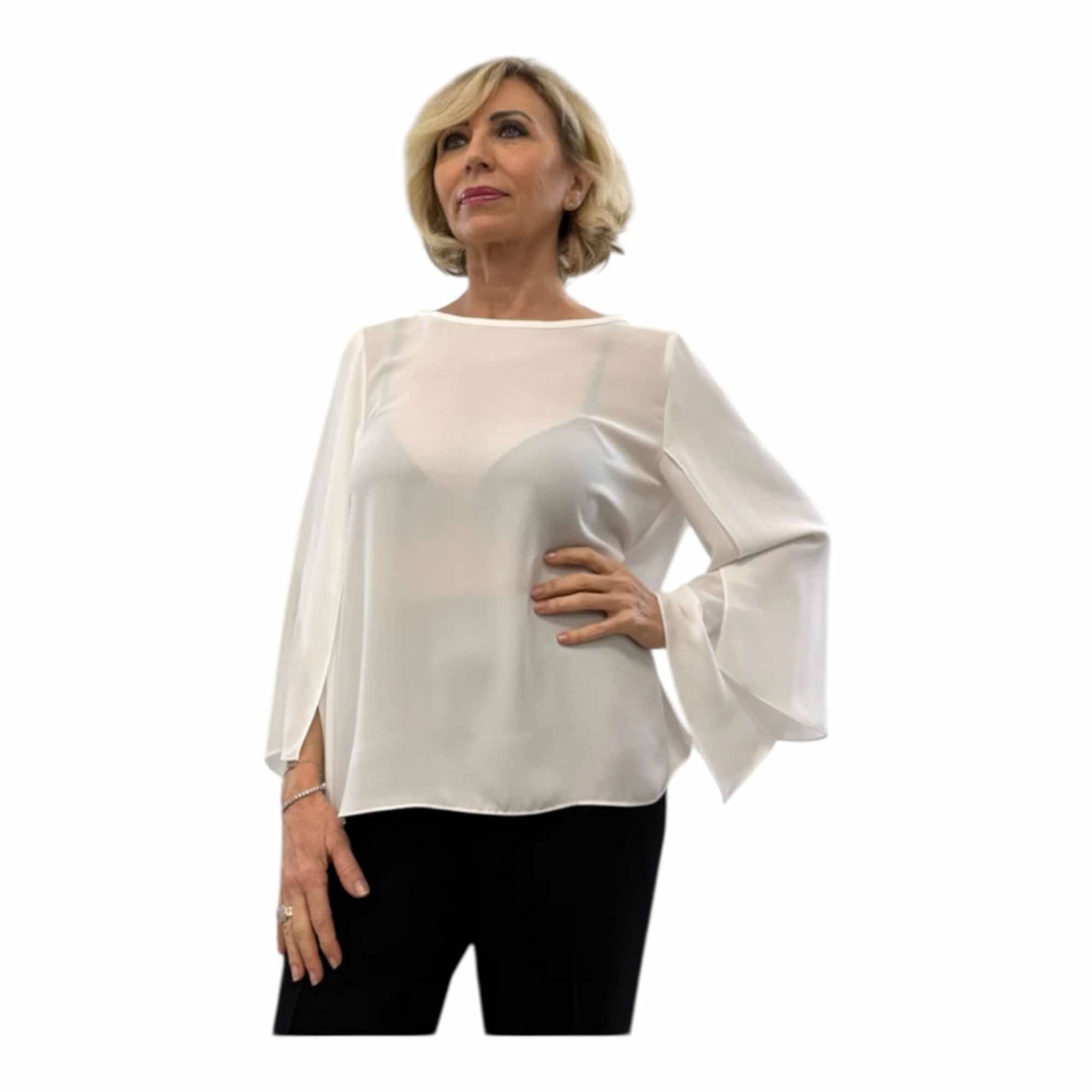 MAGLIA CAMICIA BLUSA DONNA DIANA GALLESI 2328R002833N 11 BIANCO ORIGINAL PE 2025