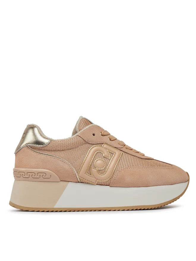 SCARPE SNEAKERS DONNA LIU JO DREAMY 02 BA4081 PX031 PELLE BEIGE ORIGINALE PE