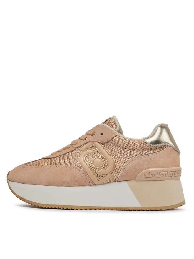 SCARPE SNEAKERS DONNA LIU JO DREAMY 02 BA4081 PX031 PELLE BEIGE ORIGINALE PE