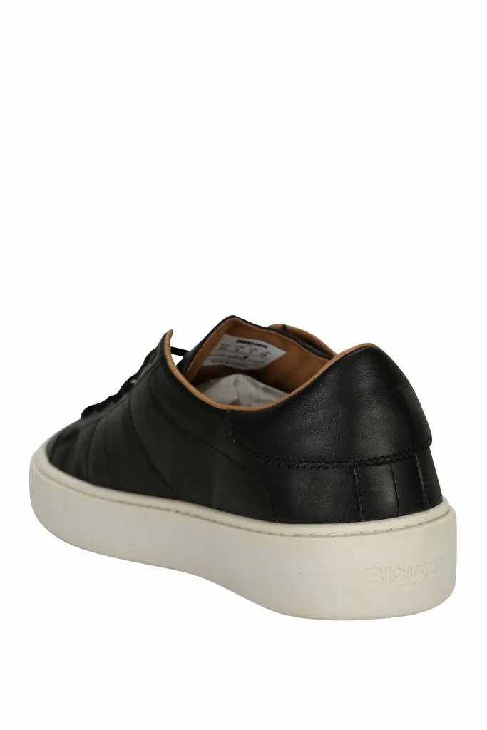 SCARPE SNEAKERS UOMO BLAUER STATEN 01 S4STATEN01 PELLE NERO ORIGINALE AI 2025