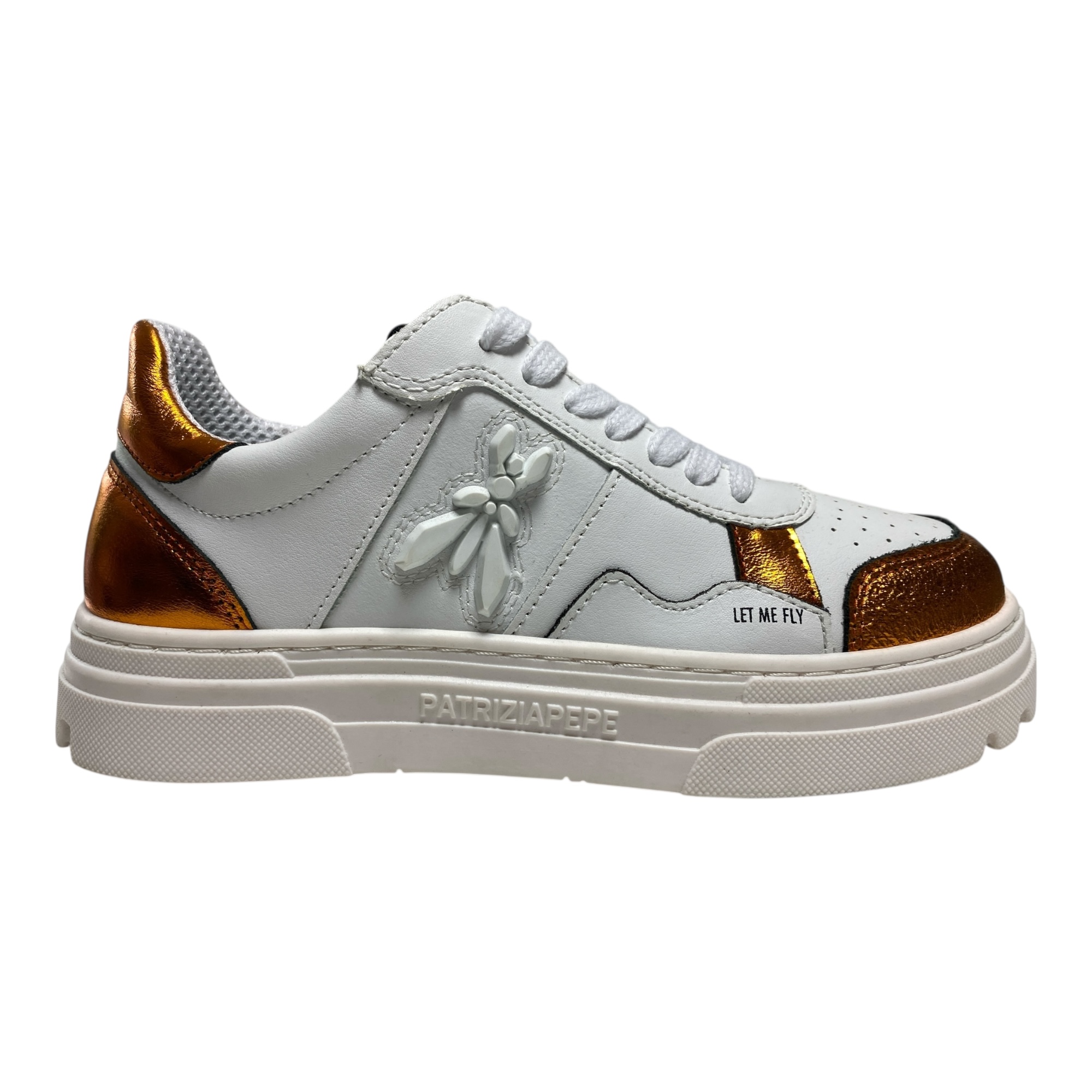 SCARPE SNEAKERS DONNA PATRIZIA PEPE 2Z0008 PELLE BIANCO ORIGINALE PE