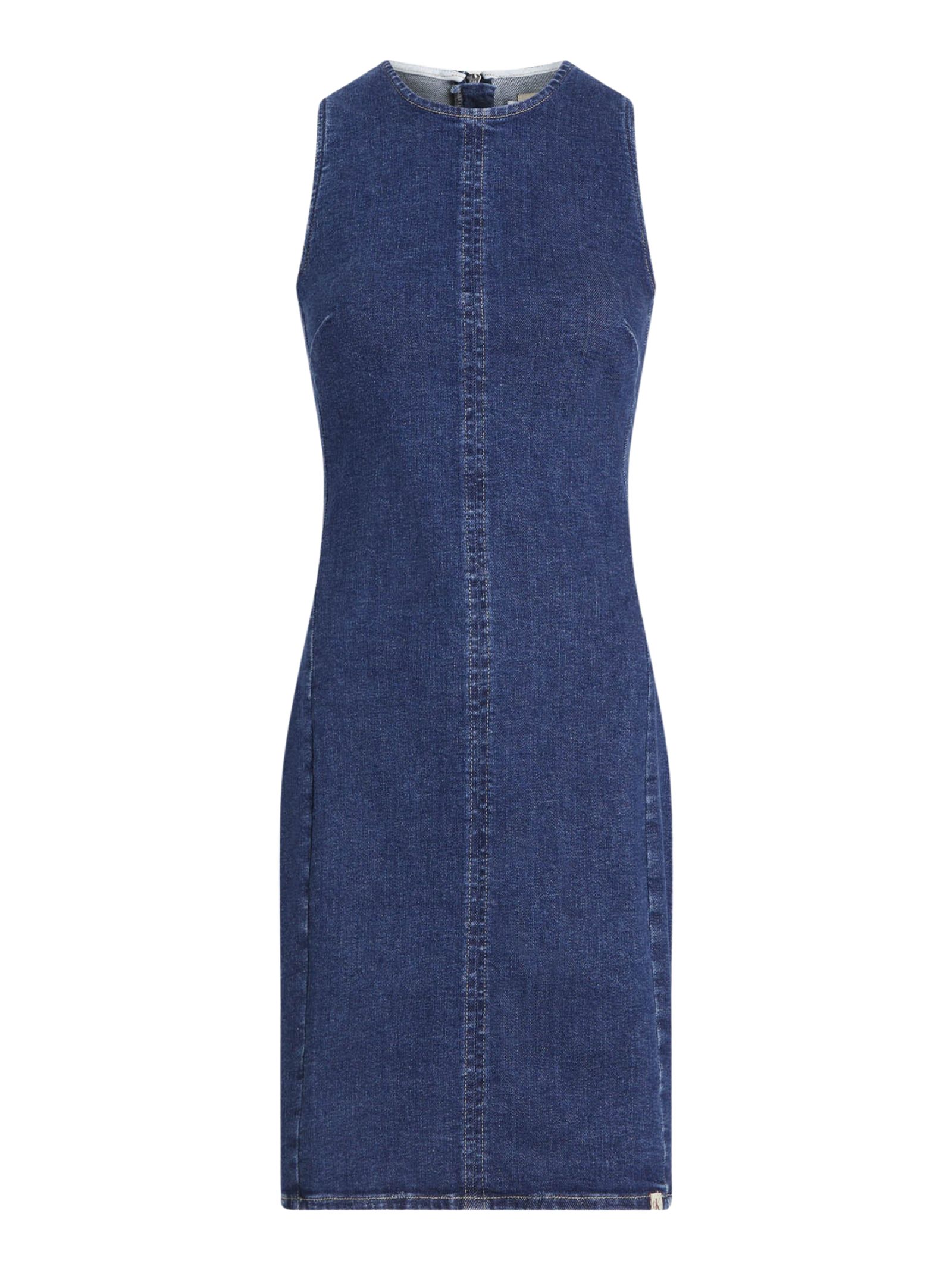 ABITO VESTITO DONNA CALVIN KLEIN JEANS J20J224528 COTONE BLU ORIGINALE PE 2025