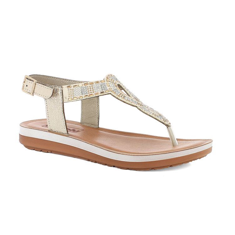 SCARPE SANDALI SANDALO INFRADITO DONNA INBLU ZO000011 ZO11 ORO ORIGINALE PE 2025