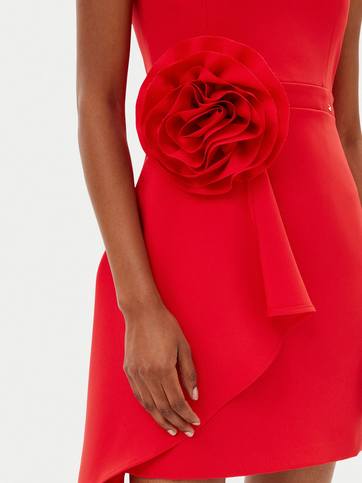 ABITO VESTITO TUBINO CERIMONIA DONNA GAUDI 511FD15034 ROSSO ORIGINALE PE 2025