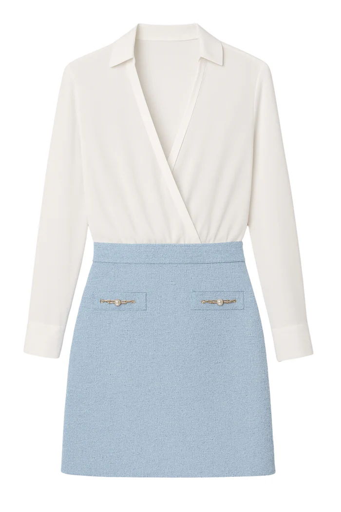 ABITO VESTITO CERIMONIA DONNA GAUDI 511FD15027 AZZURRO ORIGINALE PE 2025