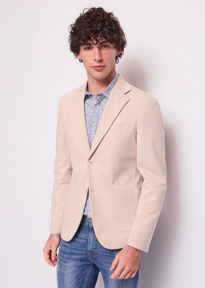 GIACCA GIACCHE BLAZER UOMO GAUDI 511GU35018 COTONE BEIGE ORIGINALE PE 2025