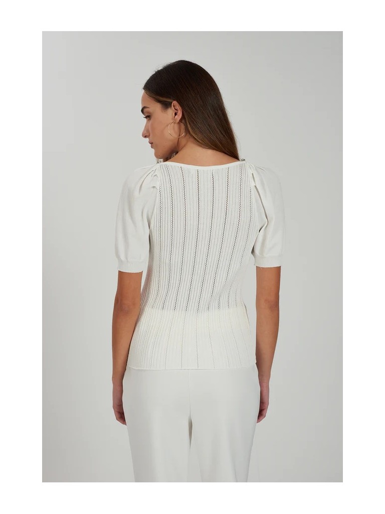 T SHIRT MAGLIA MAGLIE DONNA YES ZEE M236 IF00 BIANCO ORIGINALE PE 2025