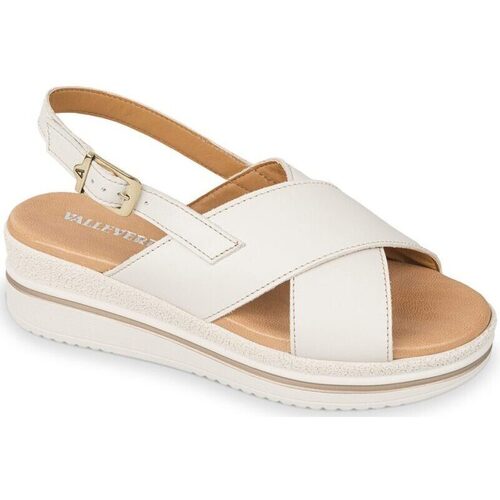 SCARPE SANDALO SANDALI DONNA VALLEVERDE VG2101 PELLE BIANCO ORIGINALE PE 2025