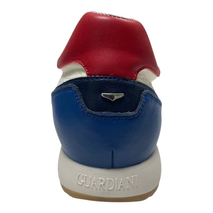 SCARPE SNEAKERS UOMO GUARDIANI FRESNO 010 AGU101014 PELLE BIANCO ORIGINALE PE