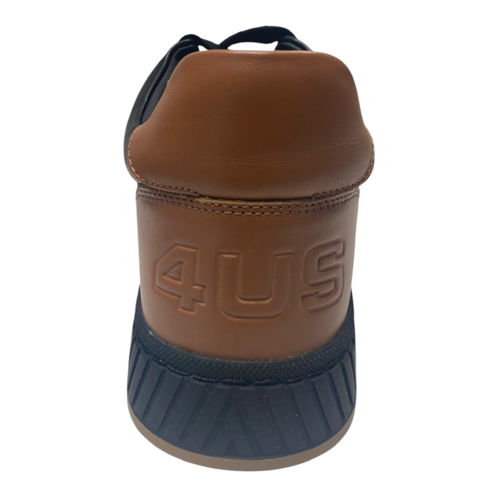 SCARPE SNEAKERS UOMO 4US CESARE PACIOTTI SPORTDAY D 002 PELLE NERO ORIGINALE AI