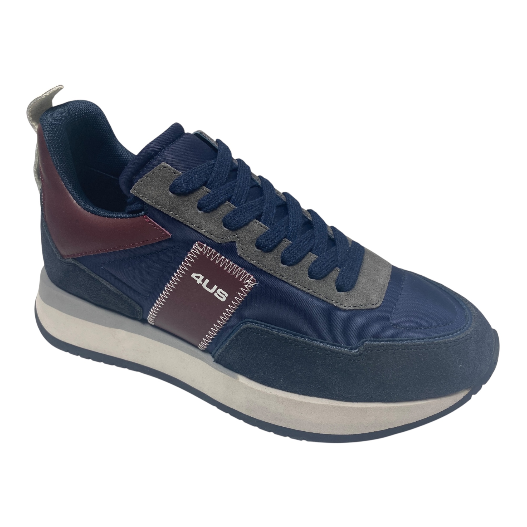 SCARPE SNEAKERS UOMO 4US CESARE PACIOTTI SEAN 300 PELLE BLU ORIGINAL PE