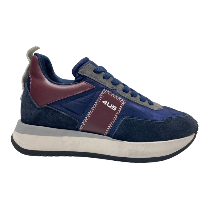 SCARPE SNEAKERS UOMO 4US CESARE PACIOTTI SEAN 300 PELLE BLU ORIGINAL PE
