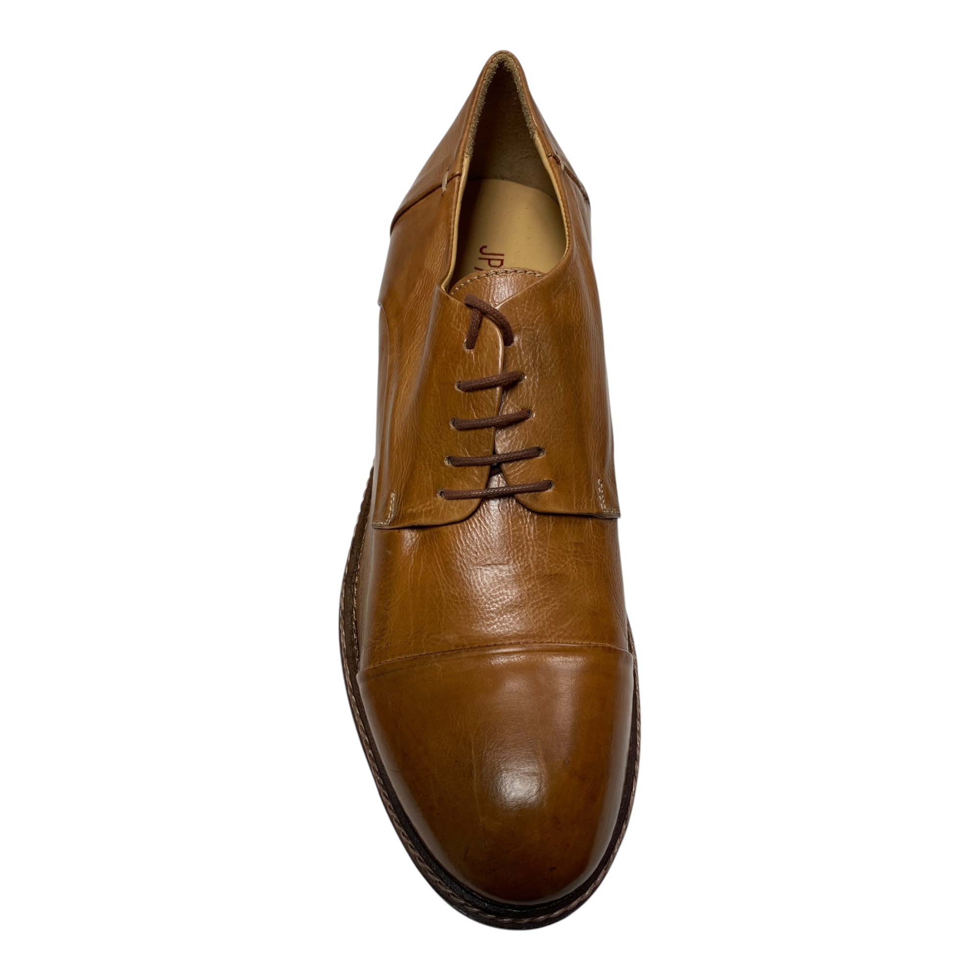 SCARPE DERBY CASUAL UOMO JP DAVID CAM2060 PELLE CUOIO ORIGINALE PE