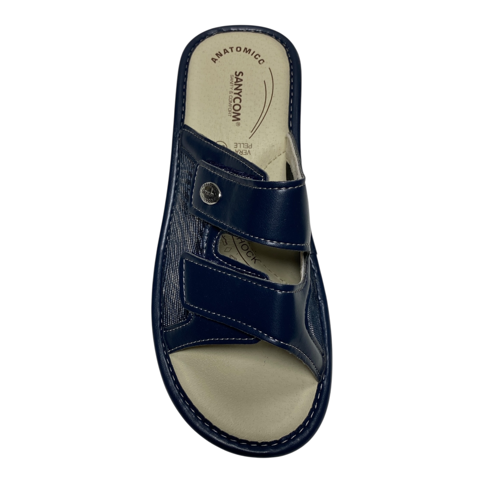 SCARPE CIABATTE SANDALI DONNA SANYCOM 1099 ECO PELLE BLU ORIGINALE PE 2025