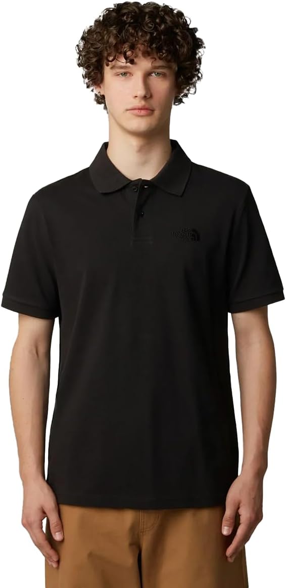 POLO T SHIRT UOMO THE NORTH FACE ESSENTIAL NF0A8C1PJK3 NERO ORIGINALE PE 2025