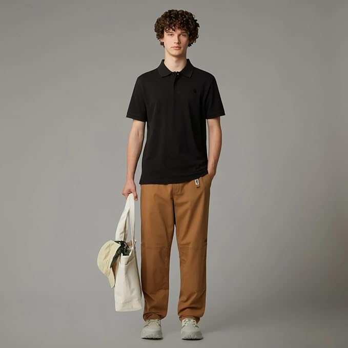 POLO T SHIRT UOMO THE NORTH FACE ESSENTIAL NF0A8C1PJK3 NERO ORIGINALE PE 2025