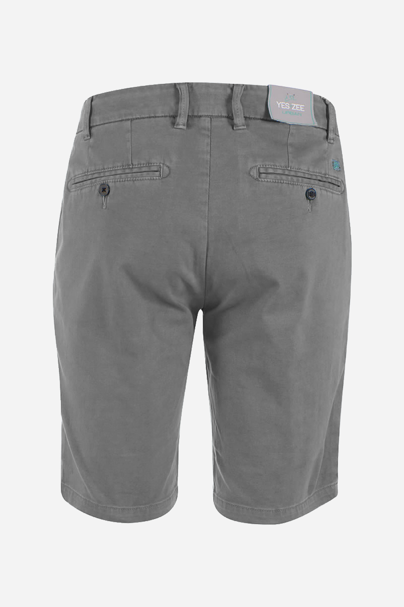 BERMUDA SHORT UOMO YES ZEE P740 PL00 COTONE GRIGIO ORIGINALE PE 2025