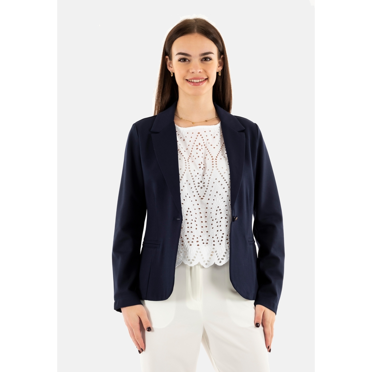 GIACCA GIACCHE BLAZER DONNA YES ZEE G419 KW00 BLU ORIGINALE PE 2025