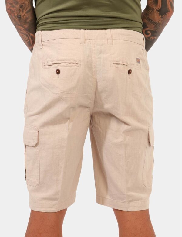 BERMUDA SHORT UOMO YES ZEE P752 PW00 COTONE BEIGE ORIGINALE PE 2025