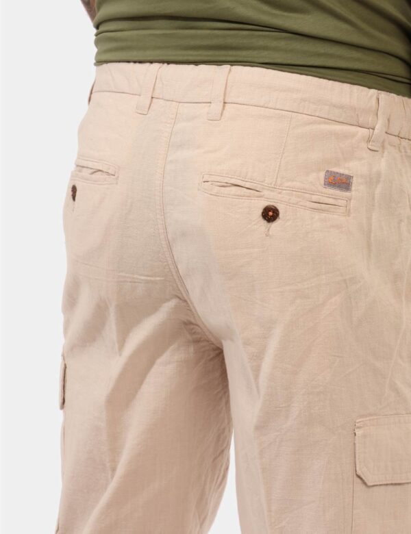 BERMUDA SHORT UOMO YES ZEE P752 PW00 COTONE BEIGE ORIGINALE PE 2025