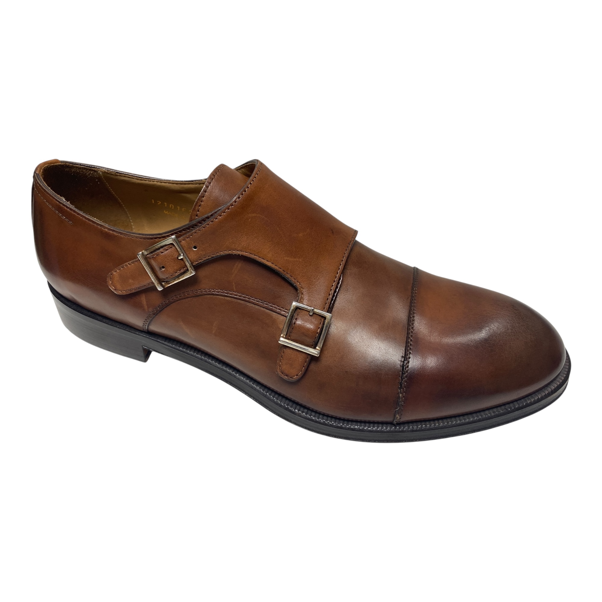 SCARPE DERBY CASUAL UOMO BRECOS 12342 PELLE MARRONE ORIGINAL AI