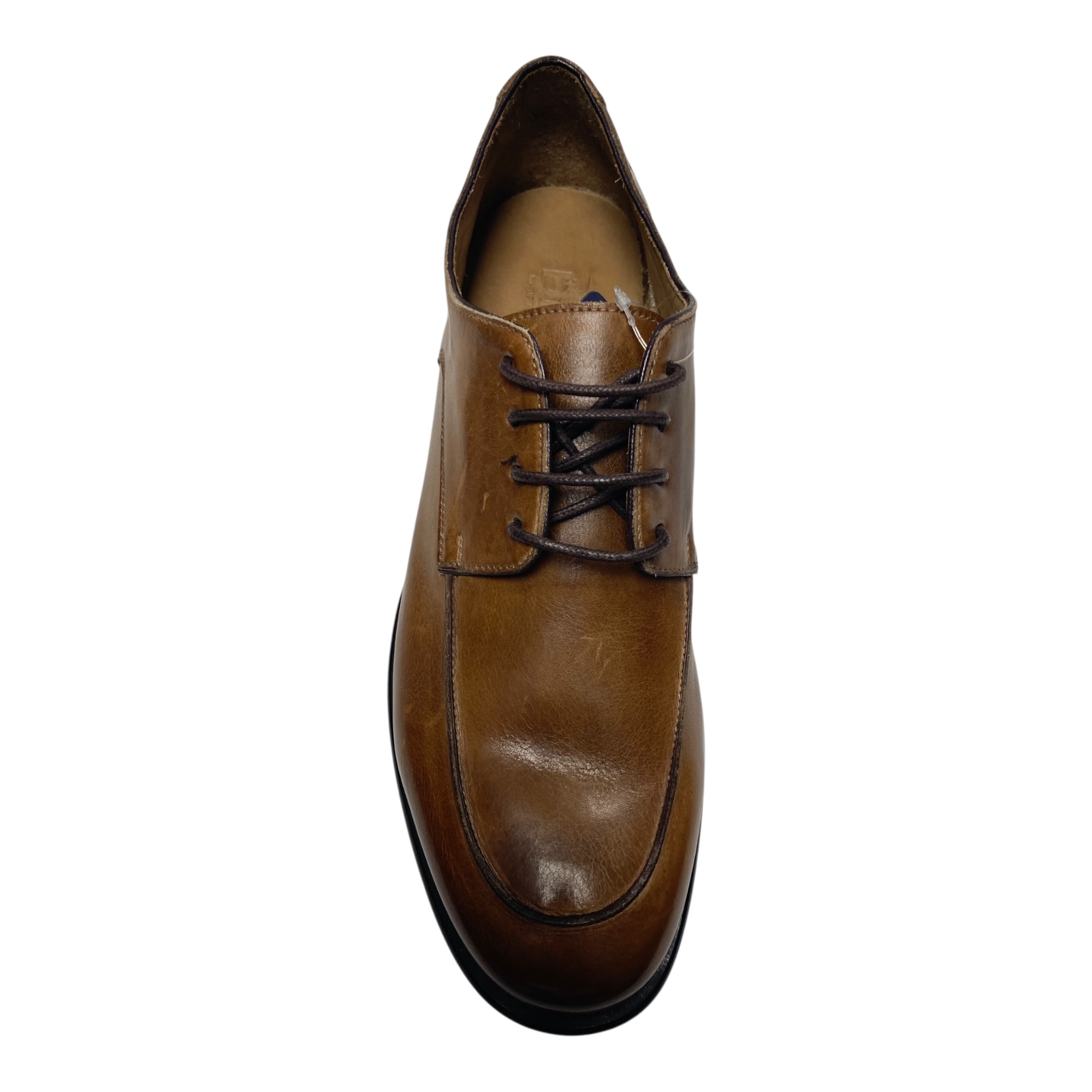 SCARPE DERBY CASUAL UOMO BRECOS 11956 PELLE BEIGE ORIGINALE PE