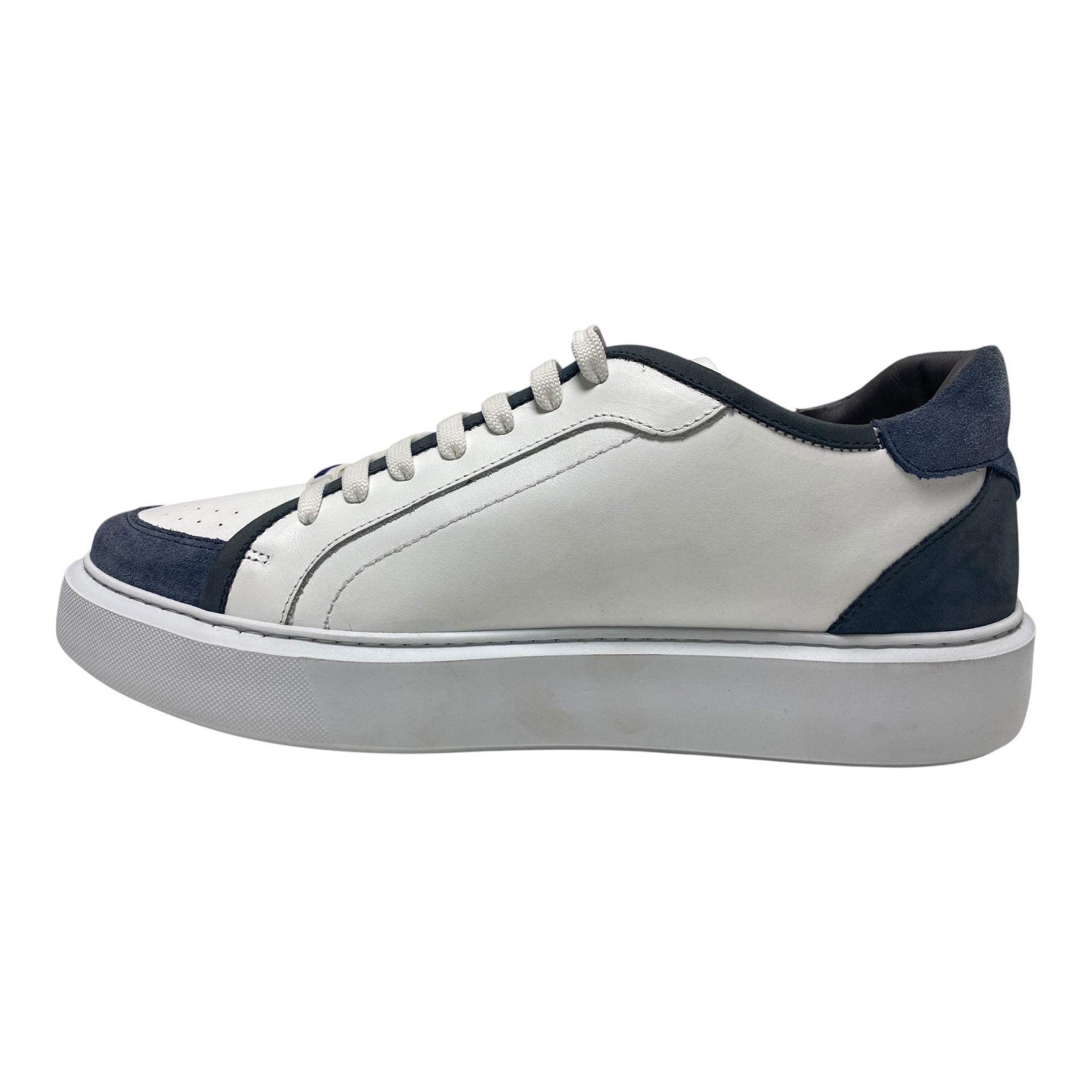 SCARPE SNEAKERS UOMO POLLINI PB15013G9ECVN70A PELLE BIANCO ORIGINALE PE