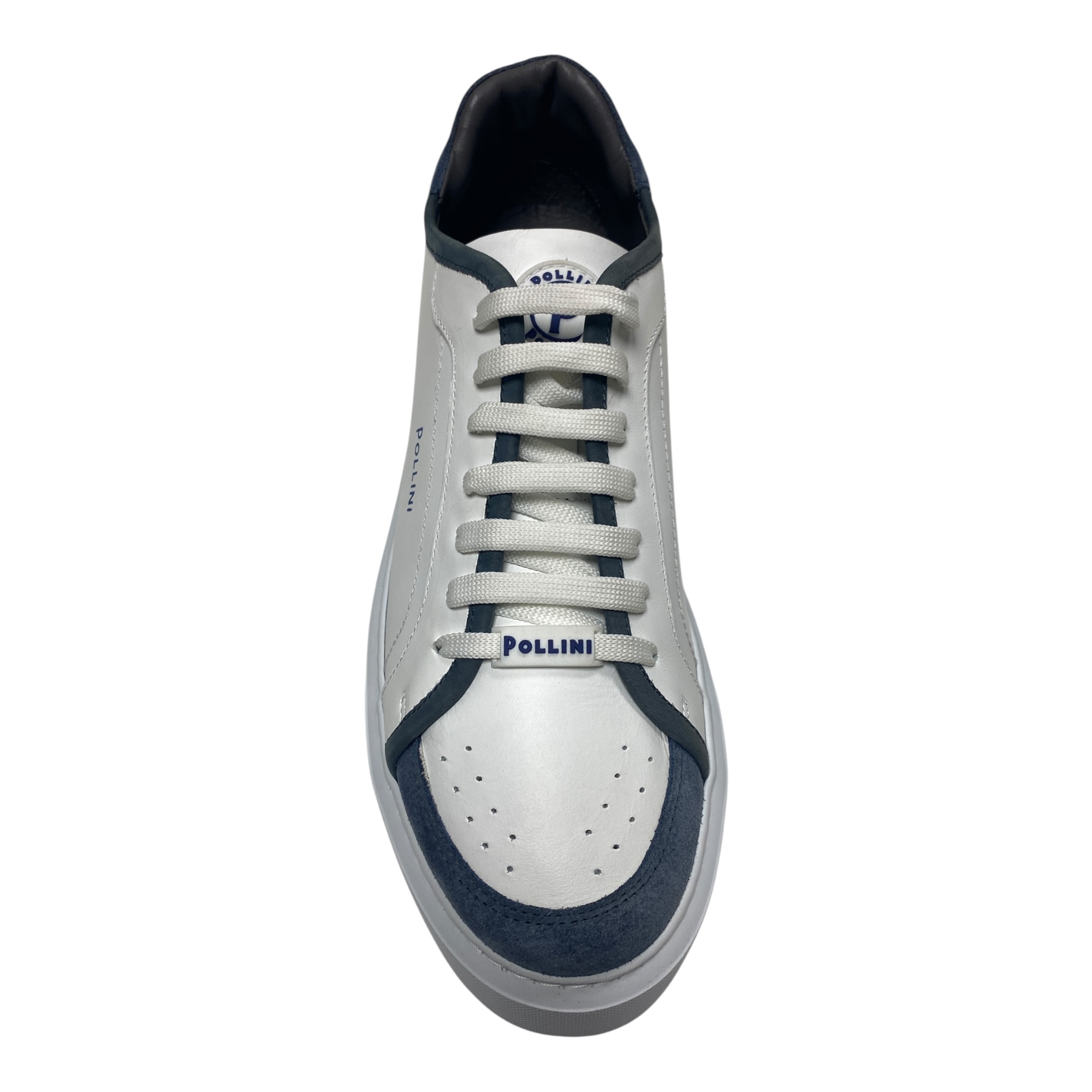 SCARPE SNEAKERS UOMO POLLINI PB15013G9ECVN70A PELLE BIANCO ORIGINALE PE
