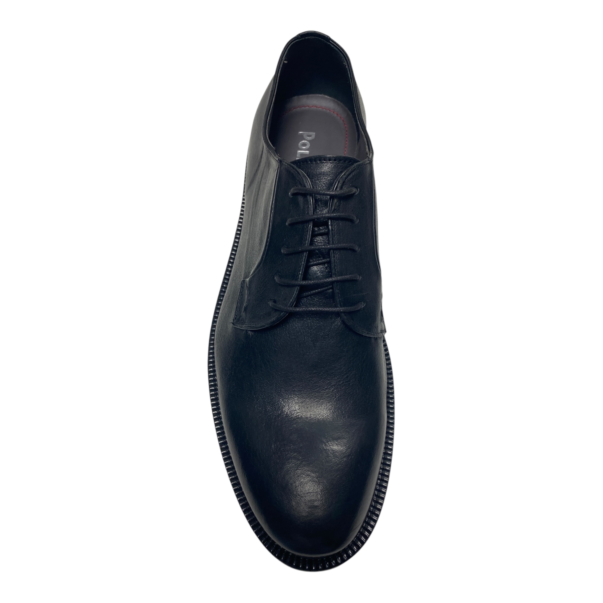 SCARPE DERBY CASUAL UOMO POLLINI SB10112M1HUB0000 PELLE NERO ORIGINALE AI