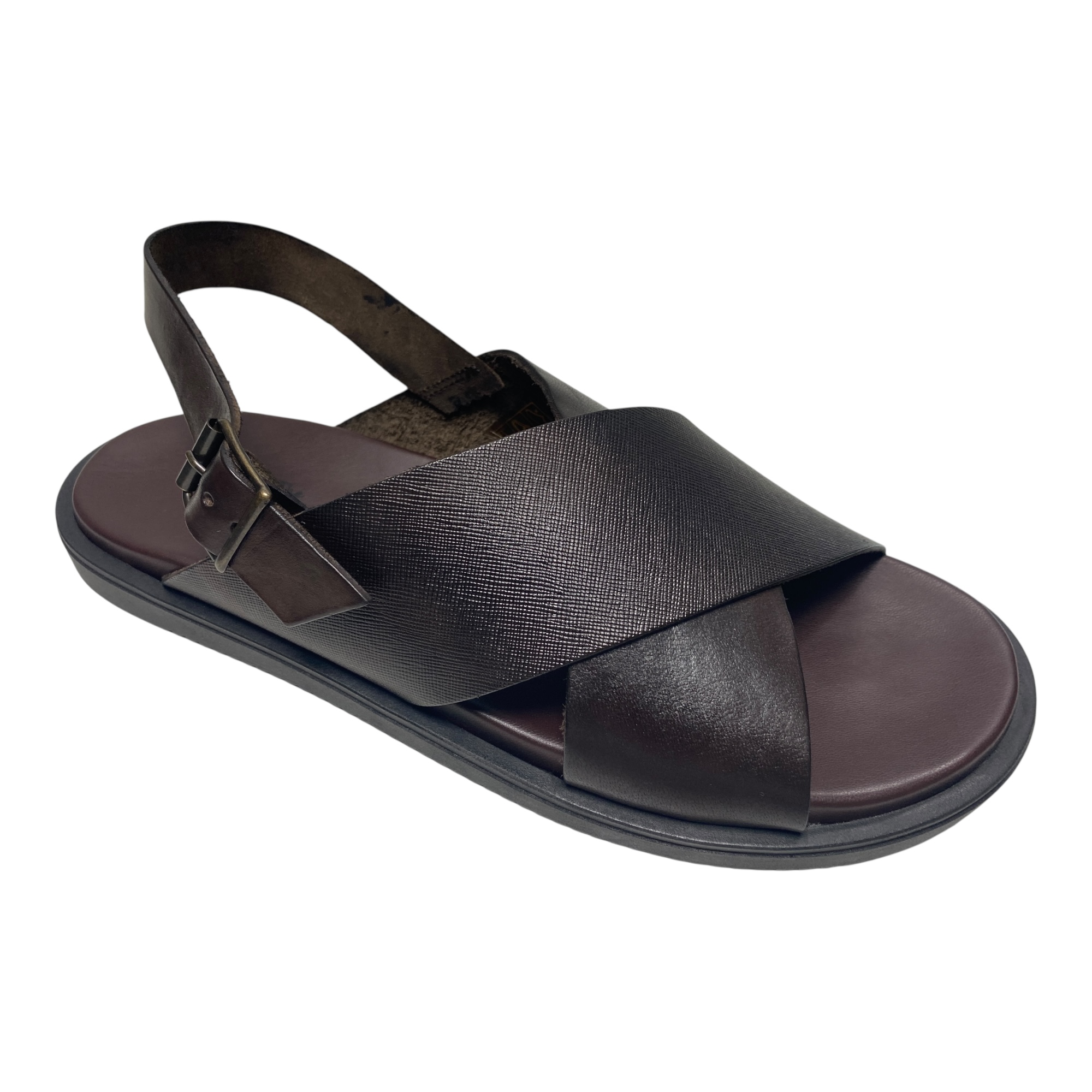 SCARPE SANDALI SANDALO UOMO THE SANDALS FACTORY M7162 PELLE MORO ORIGINALE PE