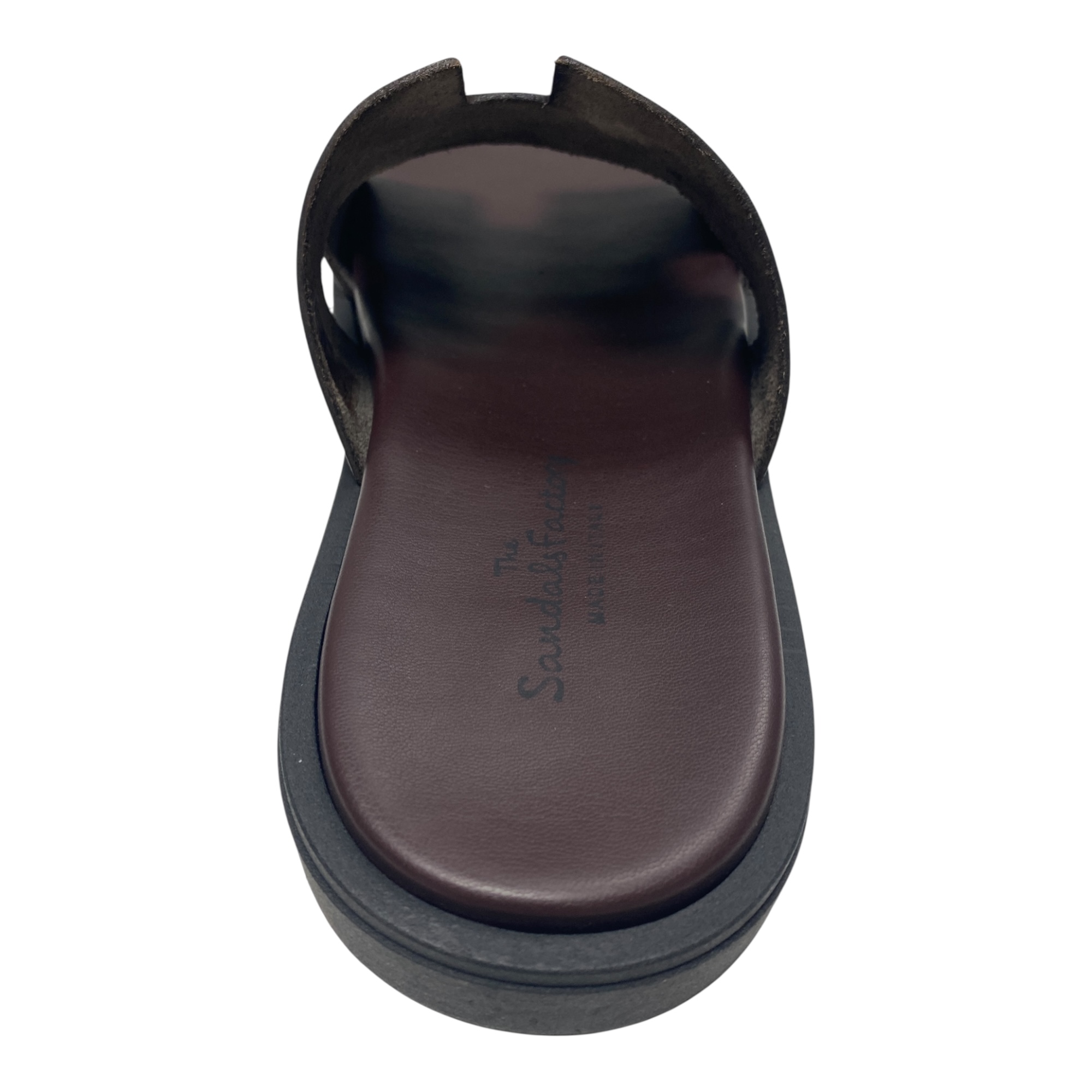 SCARPE SANDALI CIABATTE UOMO THE SANDALS FACTORY M7805 PELLE MORO ORIGINALE PE