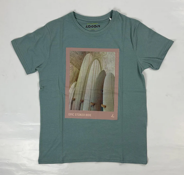 T SHIRT MAGLIA MAGLIE UOMO LOSAN SURF P0103 25001 COTONE GREY ORIGINALE PE 2025