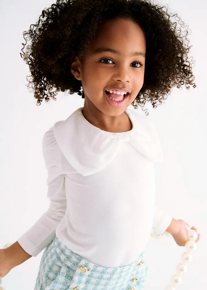 MAGLIA MAGLIE BAMBINA ABEL E LULA 5610 05610 COTONE BIANCO ORIGINALE AI 2026