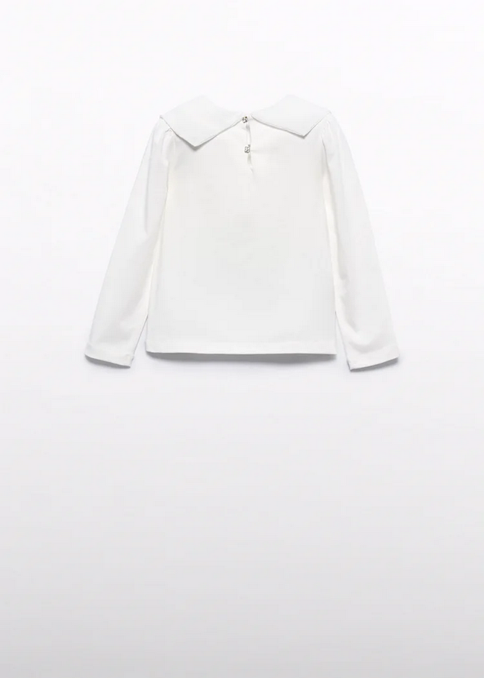 MAGLIA MAGLIE BAMBINA ABEL E LULA 5610 05610 COTONE BIANCO ORIGINALE AI 2026