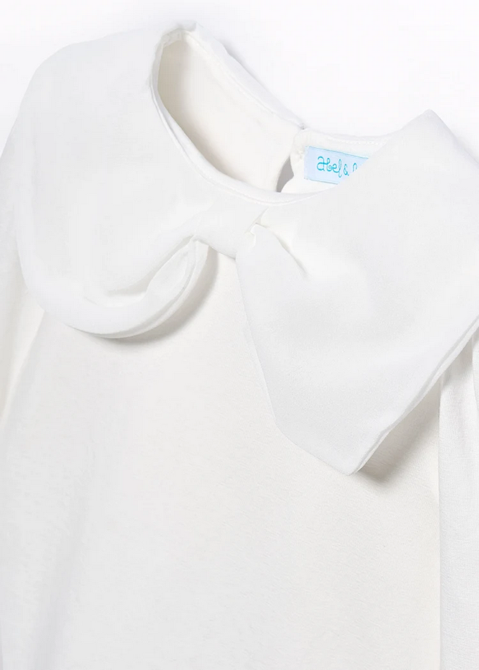 MAGLIA MAGLIE BAMBINA ABEL E LULA 5610 05610 COTONE BIANCO ORIGINALE AI 2026