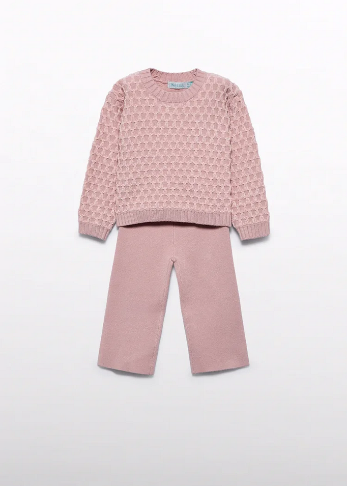 COMPLETO MAGLIONE PANTALONE NEONATA ABEL E LULA 5714 05714 ROSA ORIGINAL AI 2026